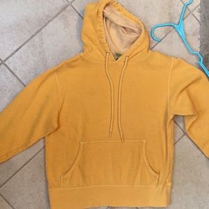 mustard colored hoodie